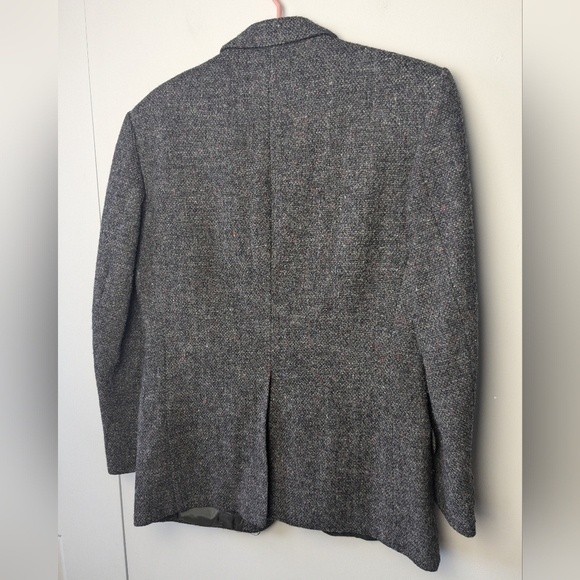 HARRIS TWEED Men Blazer Vintage 100% Virgin Scottish Wool Hand Made In Canada - Picture 5 of 10